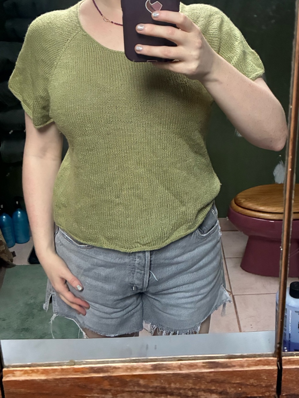 Handmade silk & cashmere tee shirt size Medium